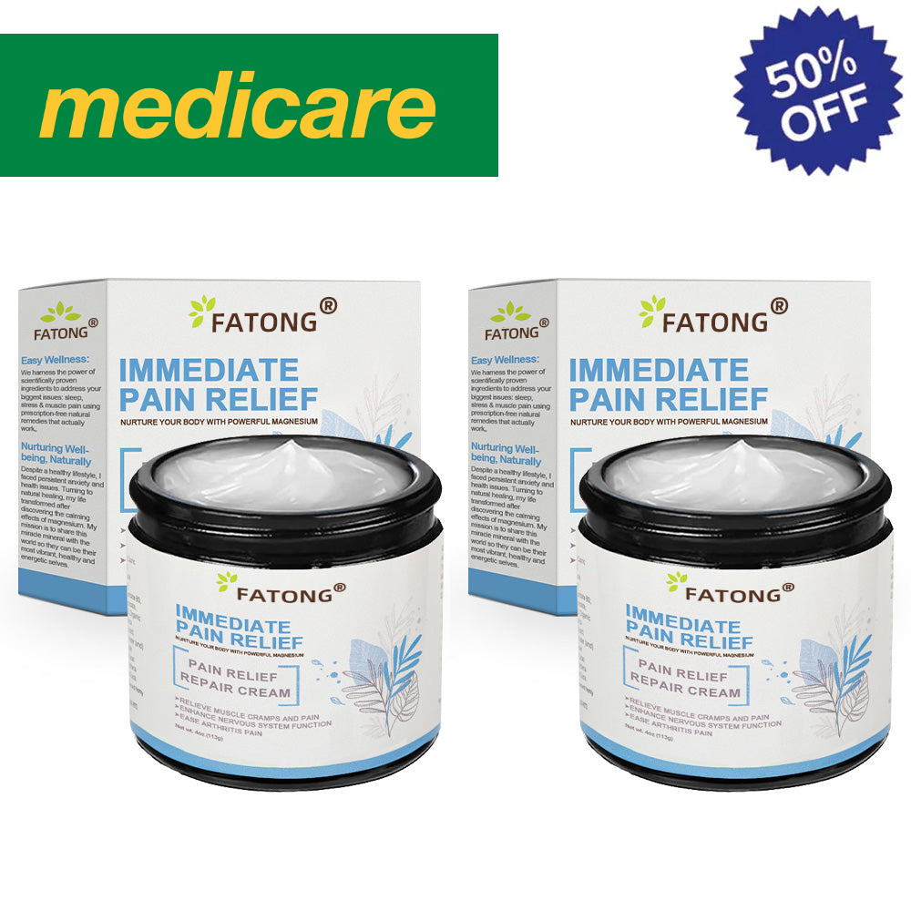 ✅Medicare Approved: FATONG® Magnesium Pain Healing Bone Cream (Relief of neuropathy, chronic pain, muscle spasms, cramps or twitches, poor bone health and other arthritis)
