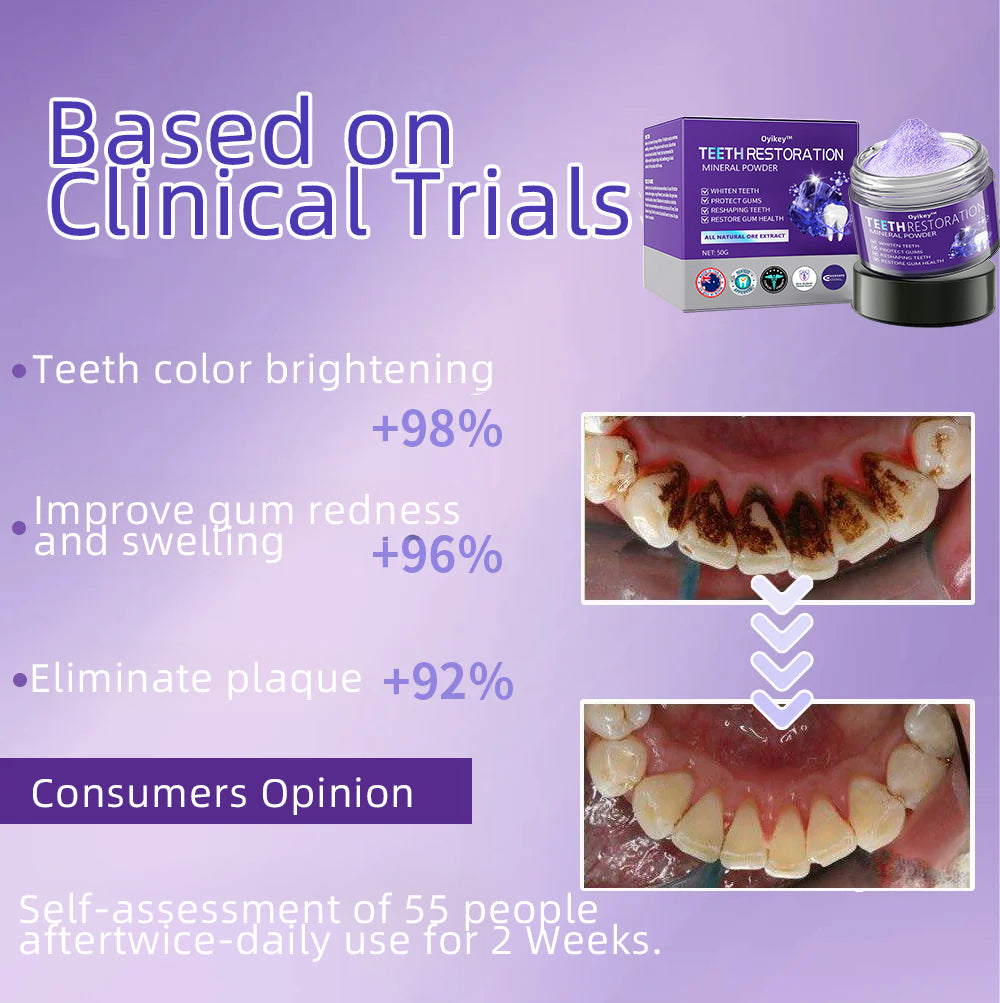 Oyikey™ Teeth Restoration Mineral Powder👩⚕️(ADA recommended)Last Day Discount🔥